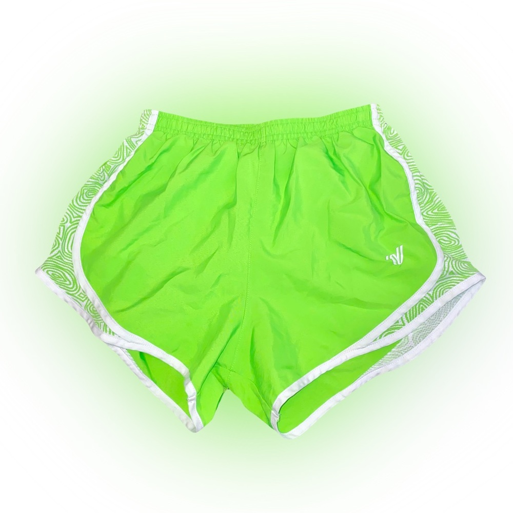 VARSITY SPORT GREEN & WHITE ATHLETIC SHORTS // SIZE SMALL💚